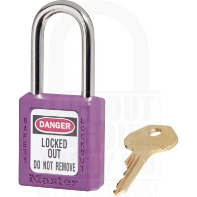 Custom Master Lock 410 Safety Padlock Purple Custom Master Lock 410 Safety Padlock Purple